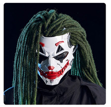 Halloween Cyberpunk Joker Dreadlock Resin Full Face Mask Cosplay Prop Helmet NEW