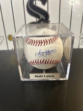 Mat Latos Signed Autograph Official ROMLB Baseball with Display Case
