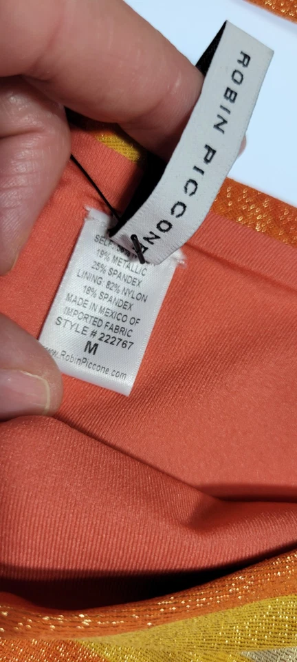 Robin Piccone Para Mujer Greta Top Brallete Bikini Parte Inferior de Natación Tiro Alto Mediano NUEVO Foto 4 de 4