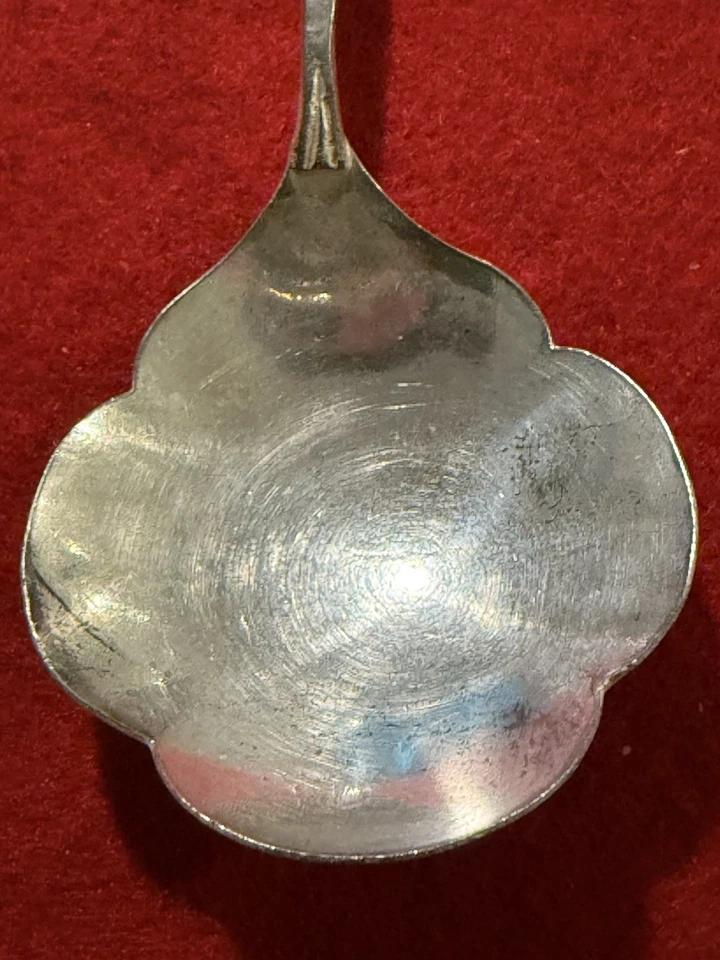 Cuchara de bayas de 1800 con marca "800" de plata maciza Foto 3 de 4