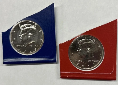 2013 P&D Kennedy Half Dollar Uncirculated From Mint Set In Mint Plastic