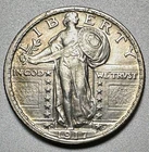 1917-D  TYPE 2  STANDING LIBERTY QUARTER  AU+  BETTER DATE #1900
