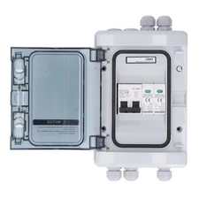 PV Combiner Box, IP65 Solar Combiner Box with 40A Circuit Breaker DC1000V Sol...