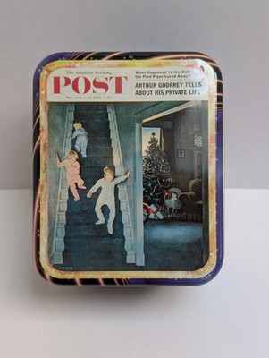 1994 Upper Deck Collectible Tin Saturday Evening Post Christmas Cover No Cards