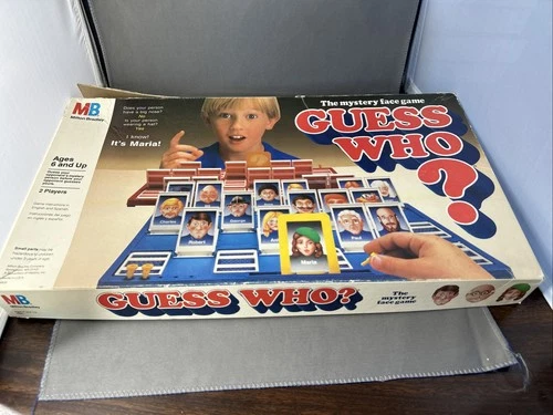 VINTAGE 1987 MILTON BRADLEY GUESS WHO THE MYSTERY FACE BOARD GAME Incomplete