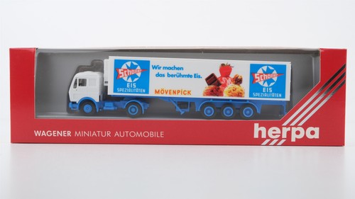 Herpa H0 811388 Mercedes-Benz semirremolque "Schöller Mövenpick hielo" | Condition: Gebraucht