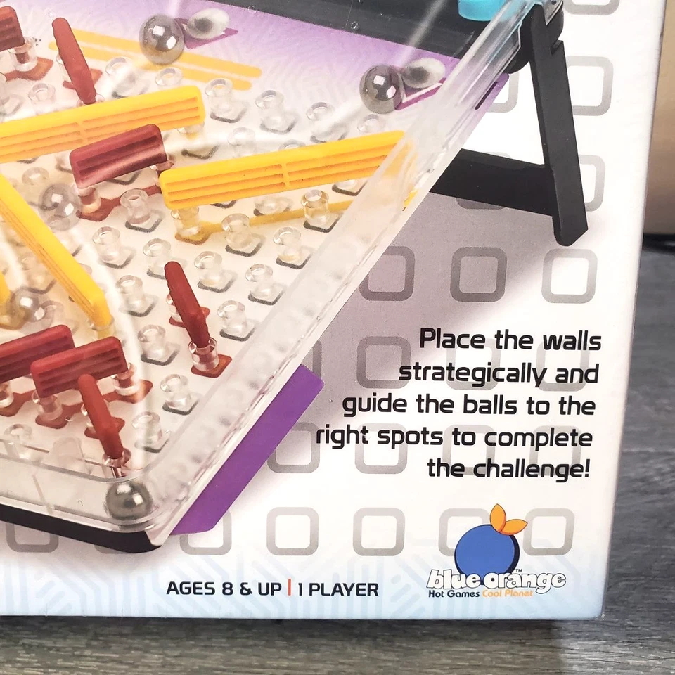 Tumble Maze Gravity Logic Game New Blue Orange 40 Challenge Sheets Family Puzzle - Image 2 of 4