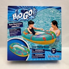 H2oGOo!~Inflatable Happy Crustacean Junior Pool Water Raft/Floatie/Boat~Ages 3+