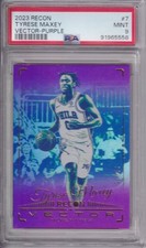 2023 Panini Recon Vector Purple Tyrese Maxey #7 33/75 PSA 9