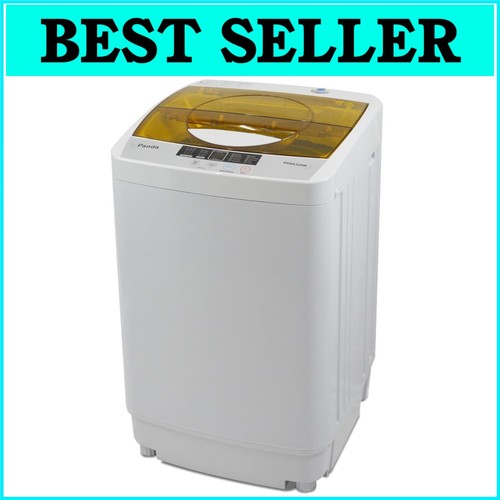 Stylish Yellow Compact Washer with 10 Wash Programs & Drain Pump for Efficiency
