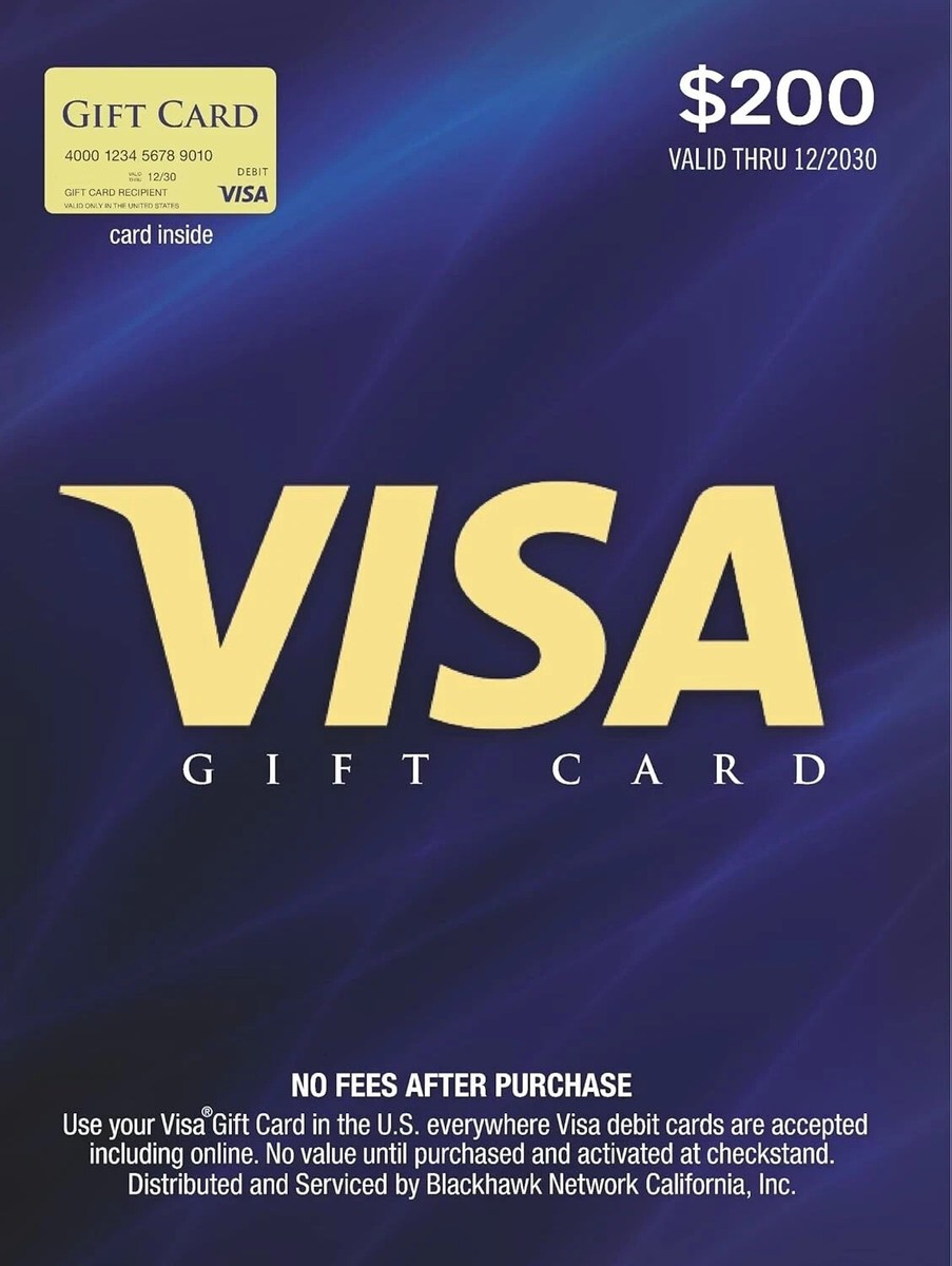Vanilla Visa How To Use Visa Gift Card On Nike Visa $200 Gift Card