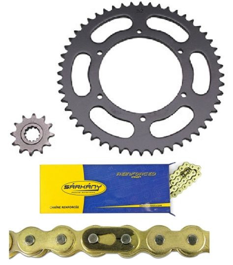 Kit chaîne Peugeot XR6 50cc avec transmission 12x52 et alésage de 108mm