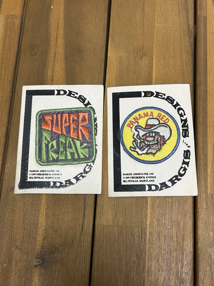 Vtg 70s Panama Red Weed Smuggler Playboy Patch, Hippie Biker Marijuana Lot Of 4 - Image 2 of 4