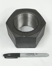 2 3/4”-8 Heavy Hex Nuts Grade 2H Hardened 2.75” -8 plain Large 6.5 Pound Nut (1)
