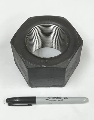 ACCURATE 2 3/4”-8 Heavy Hex Nuts Grade 2H Hardened 2.75” -8 plain Large 6.5 Pound Nut (1)