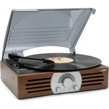 RETRO RECORD PLAYER Turntable with Radio, Speaker, Pitch Control