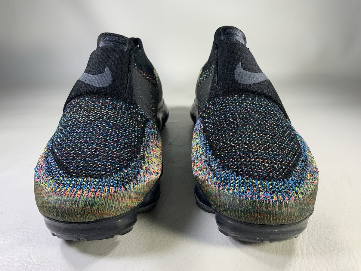 Nike Air Vapormax Flyknit Moc Black Multicolor Grey Volt Men Nike Air Vapormax Flyknit Moc Black Multicolor Grey Volt Men