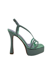 Sandalo elegante da donna Albano 3228, glitter menta, numero 37, nuovo