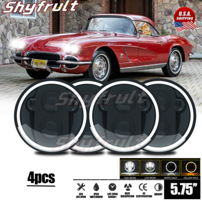 White For Chevy Corvette 62-82 DOT 5.75
