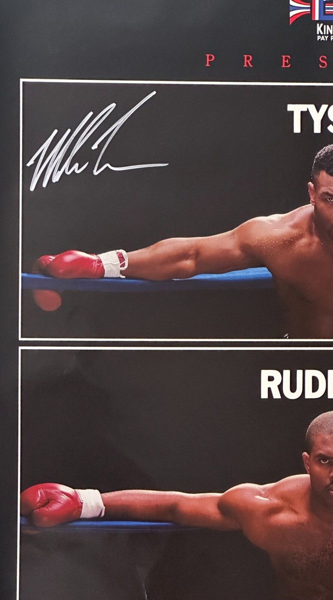 Mike Tyson vs Ruddock II Signed Original Fight Poster JSA & Tyson