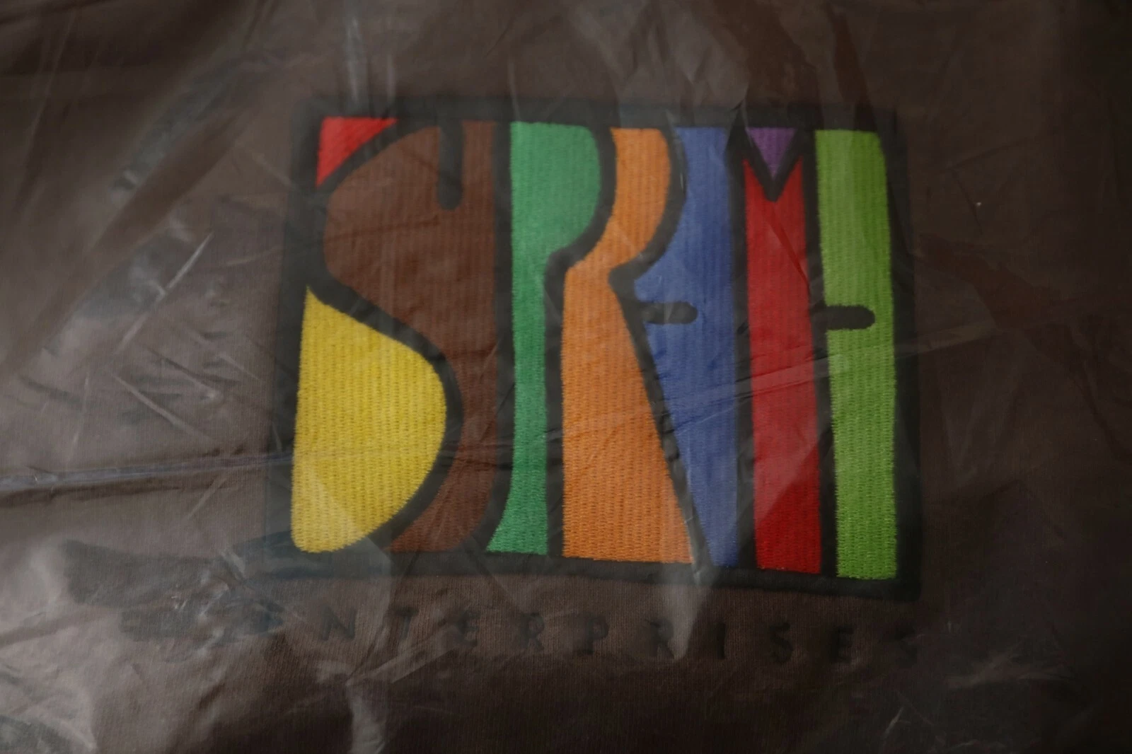 Felpa con cappuccio Supreme Enterprises marrone polveroso medio nuova sigillata