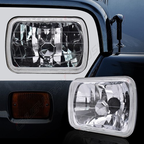 Pair 7x6" HEADLIGHTS Headlights Hi/Lo beam DRL 6500K FIT Isuzu Pickup I-Mark - Foto 2 di 16