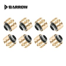 Barrow Dazzle G1/4" to 14mm Hard Tubing Compression Fitting, Gold , 8-Pack