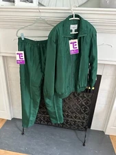 NWT NEW Oleg Cassini Vintage Jogger TrackSuit Womens Small Silk jacket pants