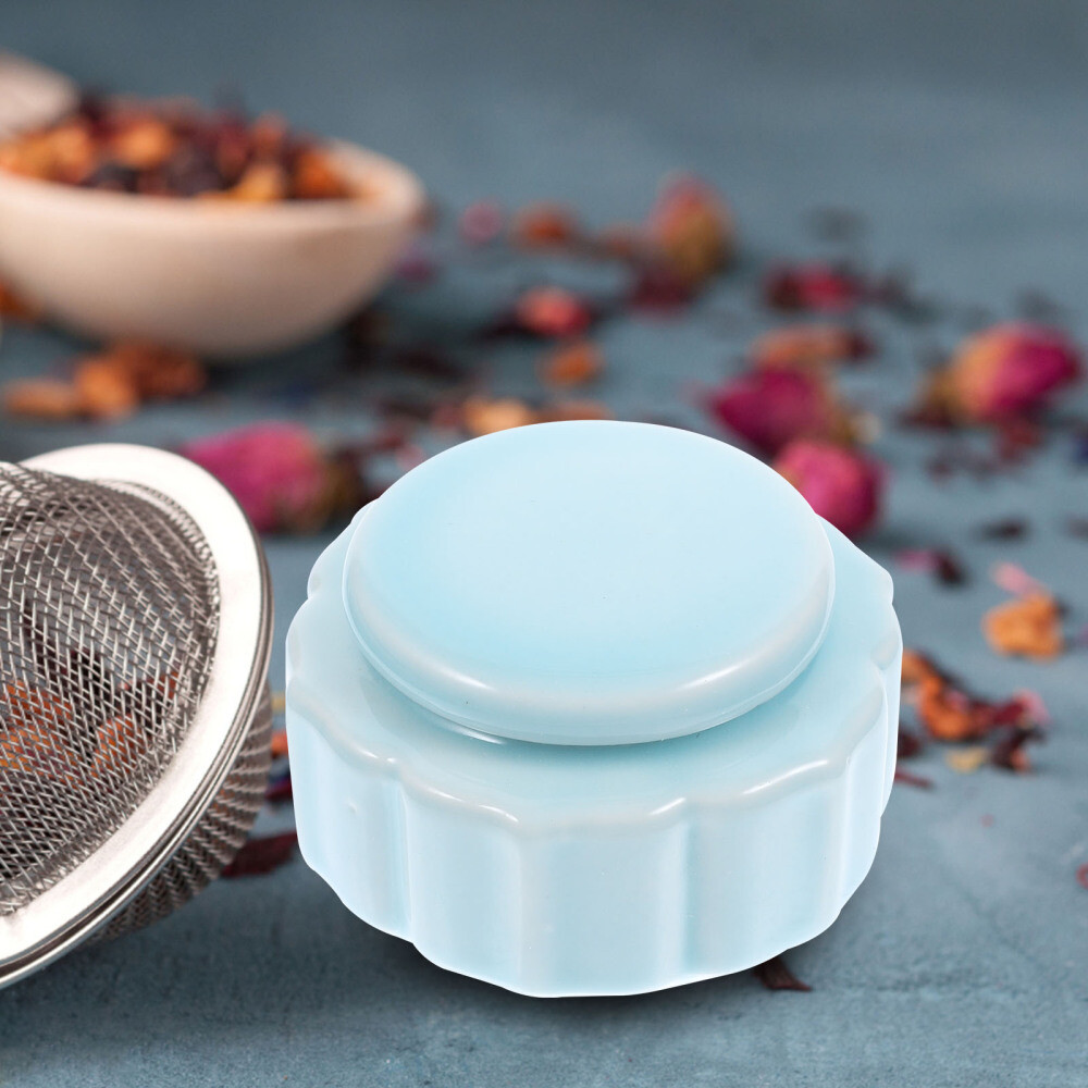 3 PCS Lip Scrub Containers with Lids Ceramics Cosmetic Small Jar Lips