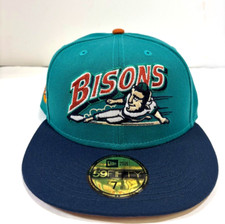 BUFFALO BISONS  MILB NE Northwest Oceanside Fitted Hat~Teal