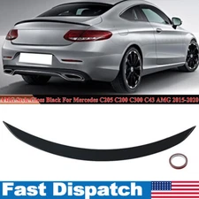 FOR 2015-22 MERCEDES BENZ C205 2DR COUPE C63S EDITION A STYLE TRUNK SPOILER WING