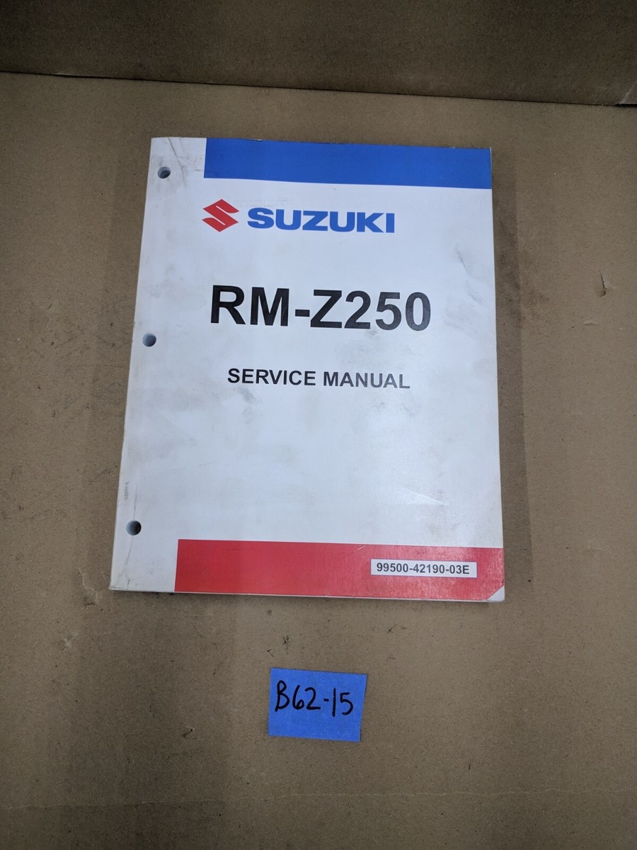 OEM 2010-2014 Suzuki RM-Z250 Service Manual 99500-42190-03E | eBay