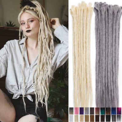 24''/60cm Single Ended Dreadlocks Extensions Kunsthaar Häkelzöpfe DE Dreads Afro