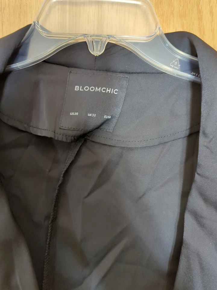 Bloom Chic Women's Size 28 Black Blazer NWT Dressy Jacket Bust 56" Foto 3 de 4
