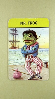 1 x Einzelkarte Woodland Happy Families Racey Helps - Mr Frog # V23