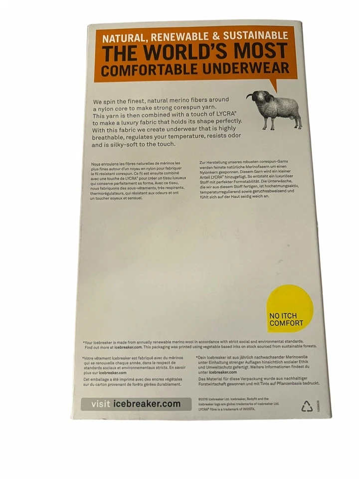 Icebreaker Hombre Pequeño Verde Body Fit Merino Ropa Interior Con Mosca Nuevo Foto 2 de 4