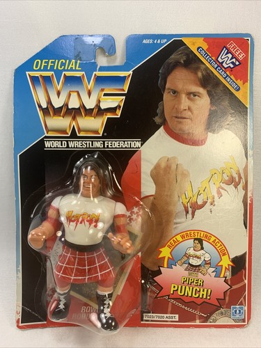 WWF HASBRO Rowdy Roddy Piper 1990 MOC Blue  Card W...