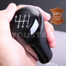 LAGER gewichteter italienischer Lederglanz schwarz Schaltknauf für BMW 6 Gang MT