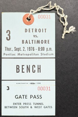 1976 NFL Players Bench Pass Football Game Detroit Lions Baltimore Colts ...
