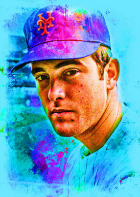 2022 NOLAN RYAN NYM 1/1 MASTERPIECE ART SKETCH CARD ARTIST SIGNED
