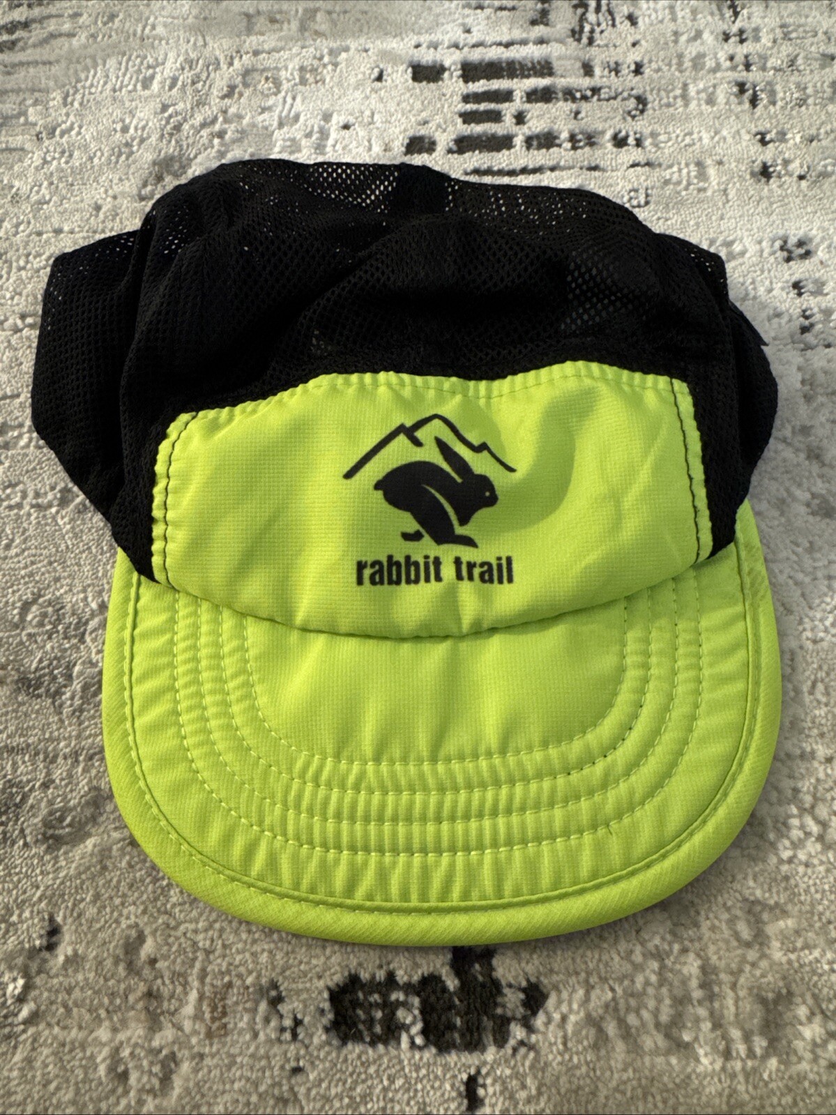 RABBIT Trail Hat Gibraltar Sea Mountain Boco Gear Running Hat Neon Green Mesh