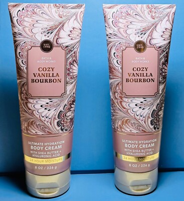 *NEW* COZY VANILLA BOURBON ~ 2PK ~ BODY CREAM ~ Bath & Body Works ~ SHIPS FREE!