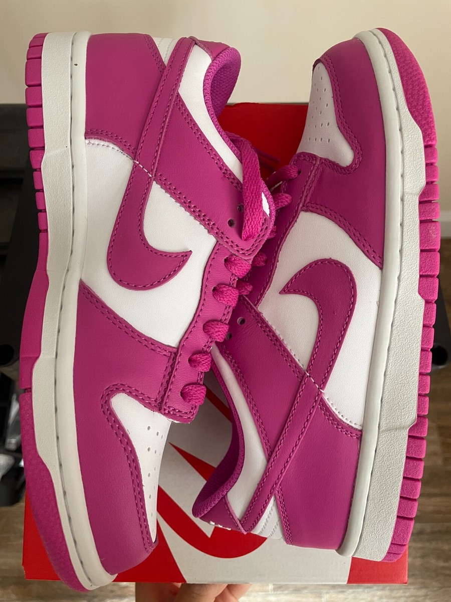 Nike Dunk Low Active Fuchsia GS 5y / 6.5 Women FJ0704-100 NEW Pink