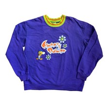 Vintage 90s Tweety Power Looney Tunes Tweety Bird Sweatshirt Size XL Made in USA