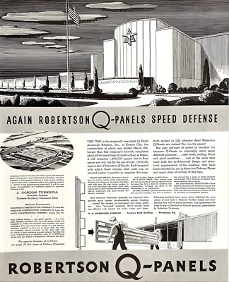 Art Deco Robertson Q-Panels Kansas City Missouri 1941 Vtg Magazine Print Ad