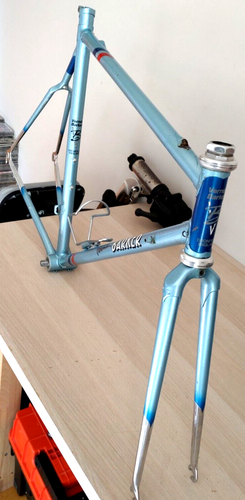 VERNON BARKER VINTAGE  ONE OFF HAND BUILT STEEL RACING FRAME - Picture 3 of 16