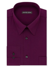 Geoffrey Beene Men's Classic Fit Wrinkle Free Solid Dress Shirt, 16 1/2
