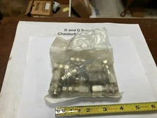 Bag of 10, Perfecting Coupling 1BRBF1-B-7, Brass Couplings, 1/8"-28 BSPP