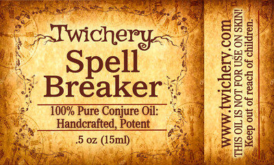 SPELL BREAKER OIL: Break Hexes, Curses, Aggressive Spells, Pagan, FROM TWICHERY