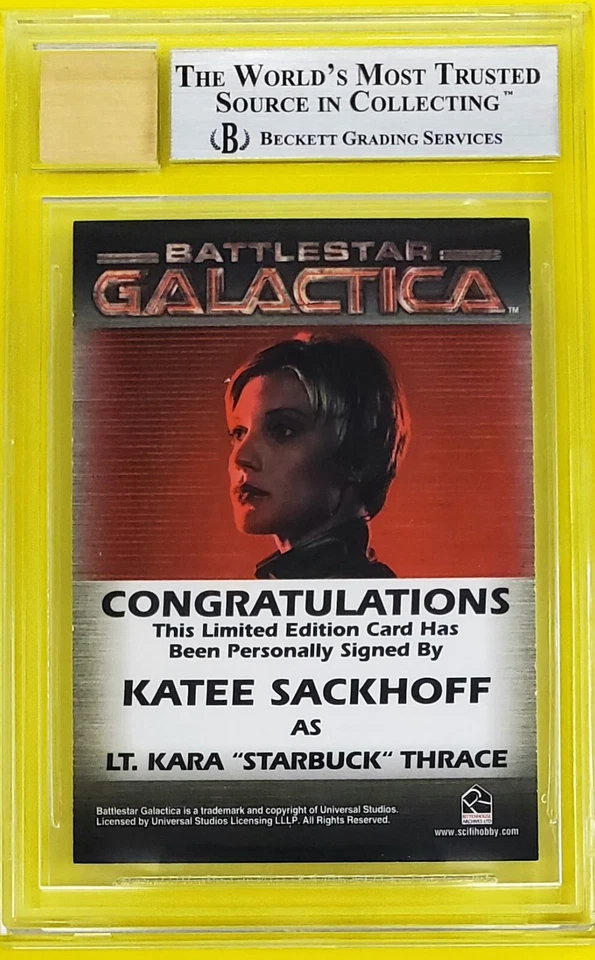 2008 Battlestar Galactica Staffel 3 Autogramm Katee Sackhoff BGS 8.5 Nm-Mt + - Bild 2 von 3